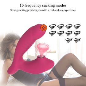 Vagina Sucking Vibrator 10 Speed Oral Sex Suction G Spot Clitoris Vacuum Stimulator Female Masturbation Erotic Sex Toy For Women - Rose