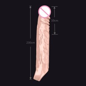 Sex Toys For Men Penis Sleeve Penise Enlargement Extender Condoms Small Cock Increase Extension Nozzles Goods For Adults - flesh color-L