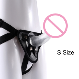 Men's Strap-on Realistic Dildo Pants for Men Double Dildos With Rings Man Strapon Harness Belt Adult Games Sex Toys - S and panty