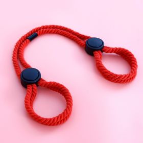 Adjustable Rope Handcuffs Fetish Hand Shackles Bdsm Binding Toys Sex Sm Restraints Exotic Sexy Bondage Slave Cuffs Adult Game - red