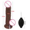 Ejaculating Realistic Spray Water Penis with Suction Cup for Women Big Dick Dildo Vagina Massager Masturbation Lesbain Sex Toy - L - Brown