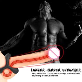 Silicone Strapon Cock Rings Penis Ring Sex Toys For Men Bondage Male Masturbator Chastity Cage Erotic Machine Sextoys Adult Shop - S