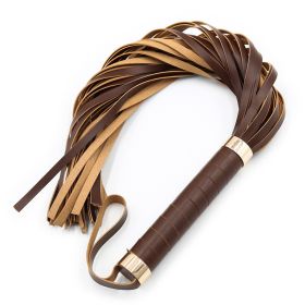 Bondage Flogger Flirting PU Leather Whip Bdsm Spanking Flogger Tassel Bondage Restraints Sex Toys For Couples Woman Adult Games - Golden