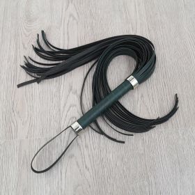 Bondage Flogger Flirting PU Leather Whip Bdsm Spanking Flogger Tassel Bondage Restraints Sex Toys For Couples Woman Adult Games - Dark green