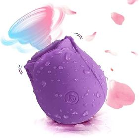 Rose Sex Toy For Women;  Waterproof Vaginal Suction Vibrator;  Intimate Nipple Sucking Cup;  Oral Clitoral Stimulato - Purple