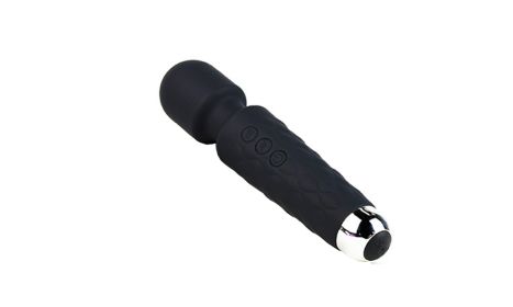 10 Frequency Magic Wand Powerful Vibrator Clitoris Simulator Vibrating Dildo - Black