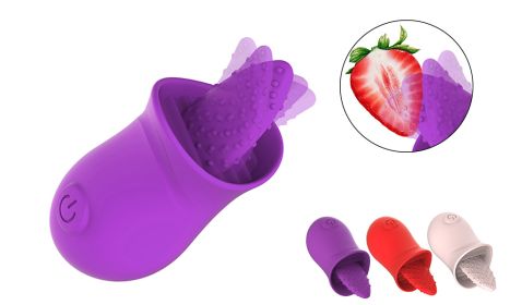 Powerful 10 Speeds Clit Licking Massager Tongue G spot Vibrator Sex Toy - Purple