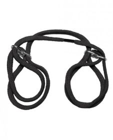 Japanese Style Bondage Wrist Or Ankle Cotton Rope Black - TCN-DJ2103-07