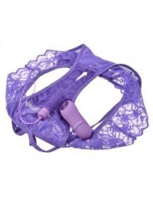 Fantasy For Her Crotchless Panty Thrill-Her O/S Purple - PD493312