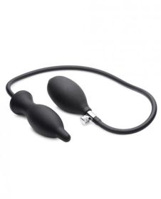 Dark Inflator Inflatable Silicone Anal Plug Black - TCN-XRAG200