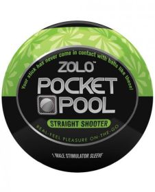 Zolo Pocket Pool Straight Shooter Green Sleeve - TCN-ZOLO-PP-STS