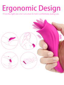 Clit Licking Tongue Sucking Vibrator G-Spot Oral Massager Sex Toys For Women US - Image color