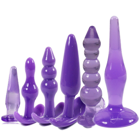 Butt Plug Anal Sex Toy Silicone Butt Plug 6 Piece Set Sex Toys Store - IImage color