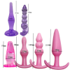 Butt Plug Anal Sex Toy Silicone Butt Plug 6 Piece Set Sex Toys Store - Purple