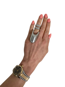 Clio- The Radiant Wearable Vibrating Ring;  Sexual Jewelry - 8 - matte silver