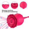 Rose Stimulator Tongue Licking Rechargeable Adult Toy for Women Couples;  Powerful Tongue 10 Mode Nipple Licker G Licking Toys for Women&Couples - red