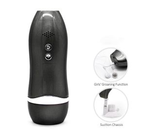 Automatic Male Masturbators Cup with 7 Vibration Mode Super Quite Hands-Free Electric Pocket Sleeve Stroker - black