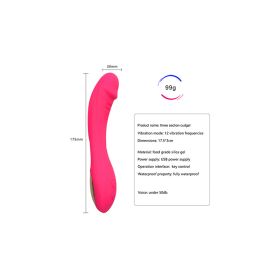 12 Freq G spot Vibrator Insertable Dildos Vibrator Clitoral Stimulator Sex Toys - Pink