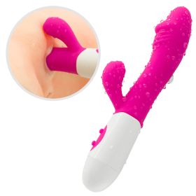 Adult products Simulation vibrator G-point double shock massage appliance Classic female masturbator - Pink