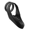 Silicone Penis Ring Couple Penis Vibrating Ring, Soft Sex Vibrators for Women and Men Anal and Clitoris Stimulation, for Ejaculation Delay - Black