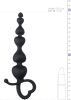 Anal Chain with Pull Ring - 18.5 cm / 3.35 inch / 7.28 inch - - Black Anal Beads - For him and her - black