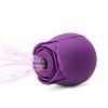 Mini Flower Women USB Charging G Spot Stimulator Quiet Vibrating Waterproof Electric Rose Vibrate Massaging Simulator for Pleasure, Tshirt - purple