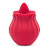 CR-Niannujiao tongue licking sucking vibrator rose red - rose red