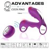 Semen lock ring silicone male vibrating penis ring sex toy  - purple