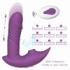 Wearable Thrusting Vibrator Clit Sucking Dildo G-Spot Massager Sex Toy LGBT Friendly - Purple