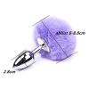 Detachable Anal Plug Real Bunny tail Smooth Touch Metal Butt Plug Tail Erotic BDSM Sex Toys for Woman Couples Adult Games - pink