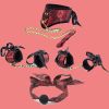 Sexy Adjustable Leather Handcuffs For Sex Toys For Woman Couples Hang Buckle Link Bdsm Bondage Restraints Exotic Accessories - Mouth ball