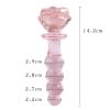 Flower Crystal Glass Anal Plug Masturbation Sex Toys For Women Men Butt Plug Adult Products Pink Prostate Massager Anal Sex Toys - 1