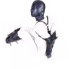 Bondage Restraints Slave RolePlay Hands Wrists Arm Leg Binder Hood Mask PU Leather Tight Single Glove Adult Game Sex Toys - head