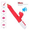 Heatable Tongue Licking Vibrator Sex Toys for Women G-spot Vagina Dildos Sucking Clitoral Stimulator Telescopic Dildo Vibrator - red