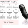 Automatic Male Masturbators Cup with 7 Vibration Mode Super Quite Hands-Free Electric Pocket Sleeve Stroker - black