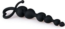 Anal Chain with Pull Ring - 18.5 cm / 3.35 inch / 7.28 inch - - Black Anal Beads - For him and her - black