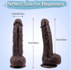 VSEN No.2 big dildo for women big penis Manual artificial penis Large size dildo woman masturbator Black penis erotic toys big dick - Image color