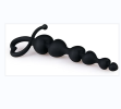 Anal Chain with Pull Ring - 18.5 cm / 3.35 inch / 7.28 inch - - Black Anal Beads - For him and her - IImage color