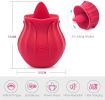 Rose Sex Toy For Women;  Waterproof Vaginal Suction Vibrator;  Intimate Nipple Sucking Cup;  Oral Clitoral Stimulato - Red