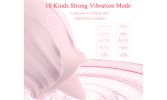 Strong 10 Speeds Vibration Clitoral Sucking Vibrator Oral Sex Toy - Pink