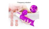 3-in-1 G-spot Thrust Rotation Vibrator with 7 Sucking Modes Sex toy - Purple