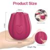 Sucking Rose Vibrating Stick Sexy Tongue Licking Rose Sucker Vibrating Stick Female Masturbation Device - Pink