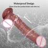 Adult Sex Toys Wireless Remote Control Charging, Swinging,  Dildo Vibrator Machine,Telescopic Heating - Coffe