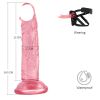 Real 19cm double head strapless feeling with adjustable elastic band and universal waistline material for portable adult toys  Waterproof and Easy to