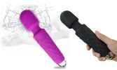 10 Frequency Magic Wand Powerful Vibrator Clitoris Simulator Vibrating Dildo - Purple