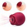 Mini Flower Women USB Charging G Spot Stimulator Quiet Vibrating Waterproof Electric Rose Vibrate Massaging Simulator for Pleasure, Tshirt - red