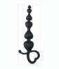 Anal Chain with Pull Ring - 18.5 cm / 3.35 inch / 7.28 inch - - Black Anal Beads - For him and her - IImage color