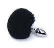 Detachable Anal Plug Real Bunny tail Smooth Touch Metal Butt Plug Tail Erotic BDSM Sex Toys for Woman Couples Adult Games - brown