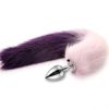 Metal Feather Anal Toys Fox Tail Anal Plug Erotic Anus Toy Butt Plug Sex Toys for Woman and Men Sexy Butt Plug Adult Accessories - White