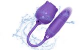 10 Speeds Vibration Suction Rose Nipple Clitoral Sucking Vibrator Sex Toy - Purple